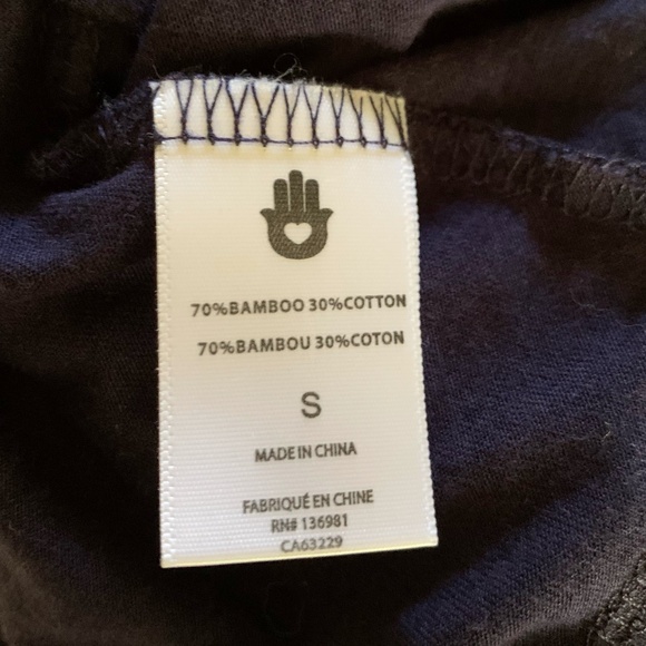 Spiritual Gangster dark blue 'Amor Crop Tank' - Picture 7 of 8